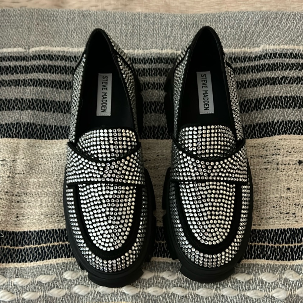 Steve Madden Rhinestone Loafers